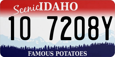 ID license plate 1O7208Y