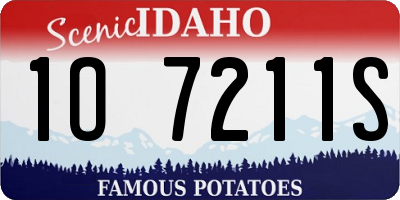 ID license plate 1O7211S