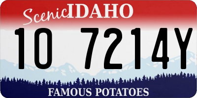 ID license plate 1O7214Y