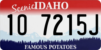 ID license plate 1O7215J