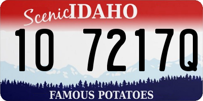 ID license plate 1O7217Q