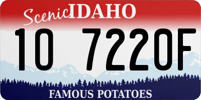 ID license plate 1O7220F