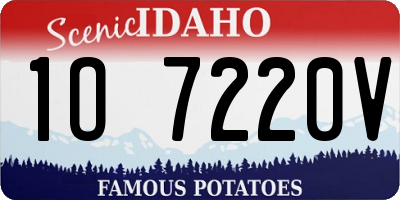 ID license plate 1O7220V