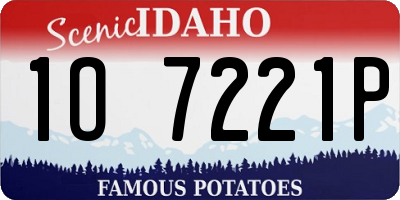 ID license plate 1O7221P