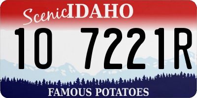 ID license plate 1O7221R