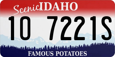 ID license plate 1O7221S
