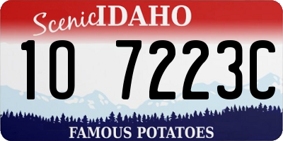 ID license plate 1O7223C