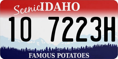 ID license plate 1O7223H