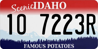 ID license plate 1O7223R