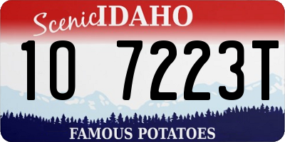 ID license plate 1O7223T