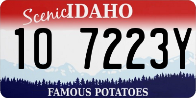ID license plate 1O7223Y