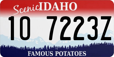 ID license plate 1O7223Z