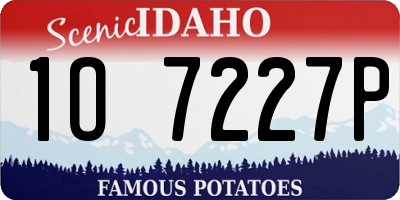 ID license plate 1O7227P