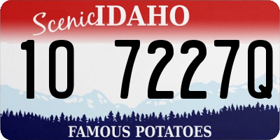 ID license plate 1O7227Q