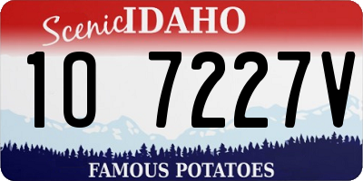 ID license plate 1O7227V