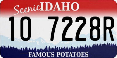 ID license plate 1O7228R