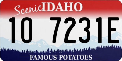ID license plate 1O7231E