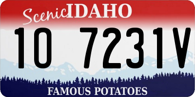 ID license plate 1O7231V