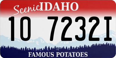 ID license plate 1O7232I
