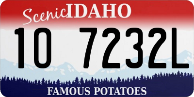 ID license plate 1O7232L