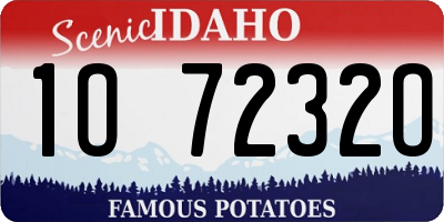 ID license plate 1O7232O