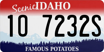 ID license plate 1O7232S