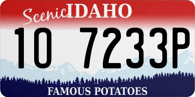 ID license plate 1O7233P