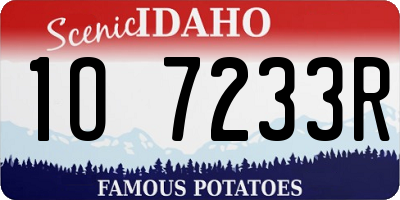 ID license plate 1O7233R