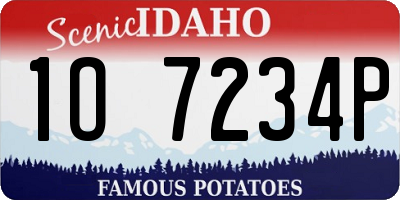 ID license plate 1O7234P