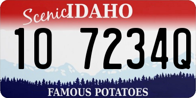 ID license plate 1O7234Q