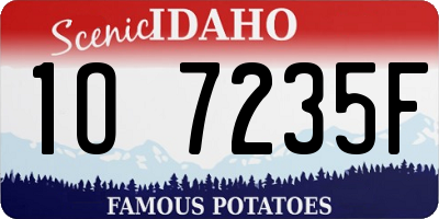 ID license plate 1O7235F