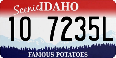 ID license plate 1O7235L