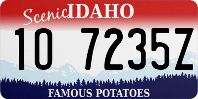 ID license plate 1O7235Z