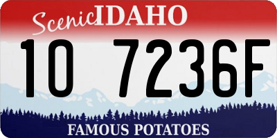 ID license plate 1O7236F