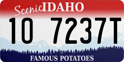 ID license plate 1O7237T