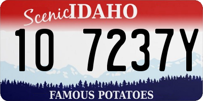 ID license plate 1O7237Y