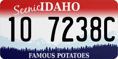 ID license plate 1O7238C