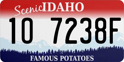 ID license plate 1O7238F