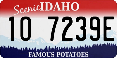 ID license plate 1O7239E
