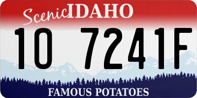 ID license plate 1O7241F