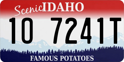 ID license plate 1O7241T
