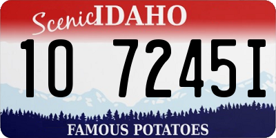 ID license plate 1O7245I