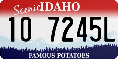 ID license plate 1O7245L