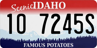 ID license plate 1O7245S