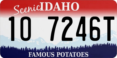 ID license plate 1O7246T