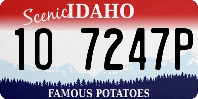 ID license plate 1O7247P