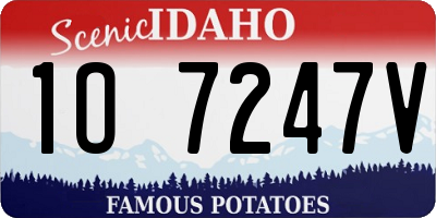 ID license plate 1O7247V