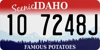 ID license plate 1O7248J