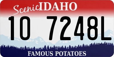 ID license plate 1O7248L