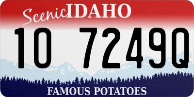 ID license plate 1O7249Q